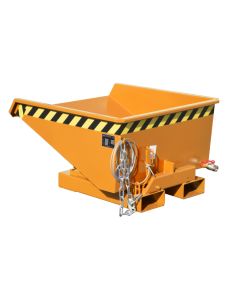 Mini-Spänebehälter mit Abrollmechanismus in RAL 2000 - gelborange