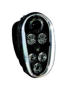 LED-Fahrscheinwerfer 420 lm, schwarze Einfassung (LX-101263).