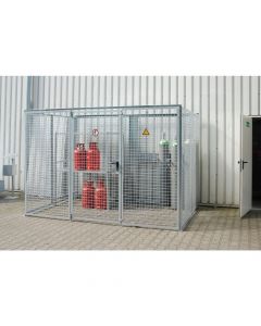 Gasflaschencontainer ohne Dach mit Flügeltor