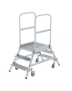 Aluminium-Podestleiter, beidseitig begehbar, 3 Stufen aus geriffeltem Aluminium
LX-102849
