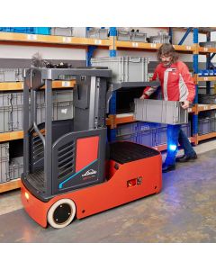 Der Linde MV01 ist ein Kommissionierer für Kleinteile. 